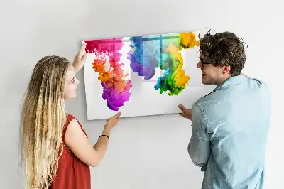 Lavagna magnetica per disegnare modello arcobaleno di colori
