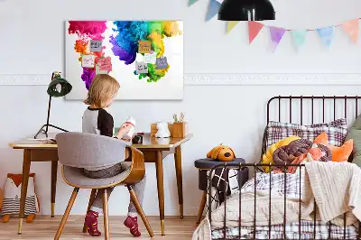 Lavagna magnetica per disegnare modello arcobaleno di colori