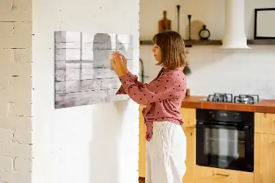 Lavagna magnetica motivo effetto assi di legno