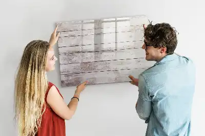 Lavagna magnetica motivo effetto assi di legno
