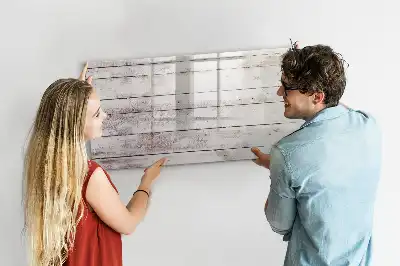 Lavagna magnetica motivo effetto assi di legno