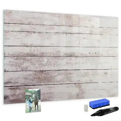 Lavagna magnetica motivo effetto assi di legno