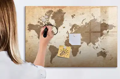 Mappa del mondo magnetica lavagna per scrivere