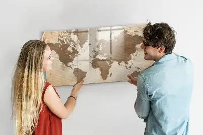 Mappa del mondo magnetica lavagna per scrivere