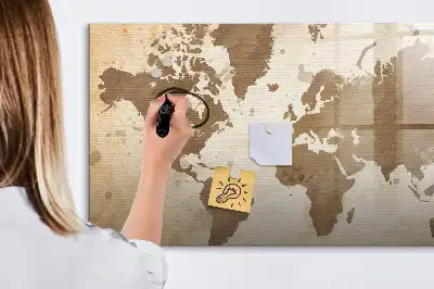 Mappa del mondo magnetica lavagna per scrivere