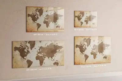 Mappa del mondo magnetica lavagna per scrivere
