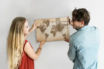 Mappa del mondo magnetica lavagna per scrivere