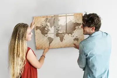 Mappa del mondo magnetica lavagna per scrivere