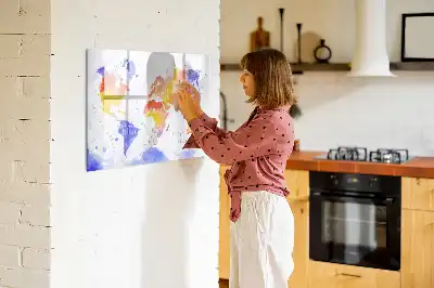 Lavagna magnetica per disegnare mappa del mondo ad acquerello