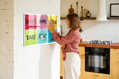 Lavagna magnetica per scrivere ispirazioni