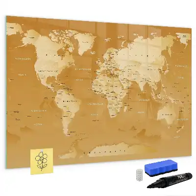 Mappa del mondo lavagna magnetica per disegnare