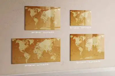 Mappa del mondo lavagna magnetica per disegnare