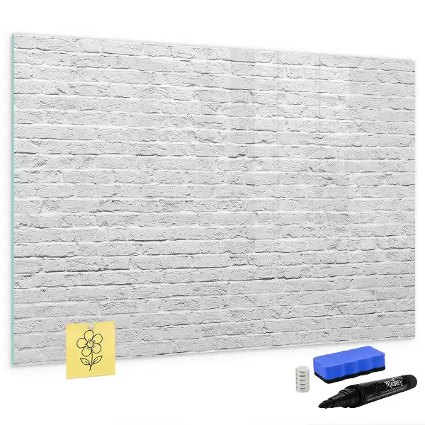 Lavagna magnetica decorazione murale con stampa effetto mattoni