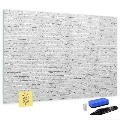 Lavagna magnetica decorazione murale con stampa effetto mattoni