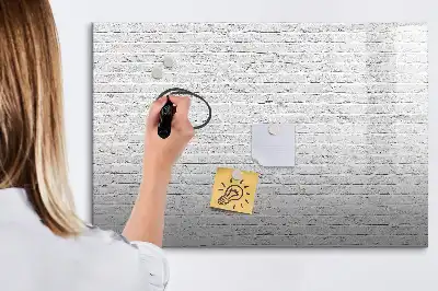 Lavagna magnetica decorazione murale con stampa effetto mattoni