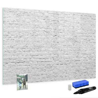 Lavagna magnetica decorazione murale con stampa effetto mattoni