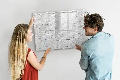 Lavagna magnetica decorazione murale con stampa effetto mattoni