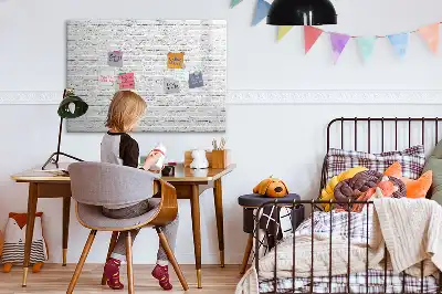 Lavagna magnetica decorazione murale con stampa effetto mattoni