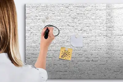 Lavagna magnetica decorazione murale con stampa effetto mattoni
