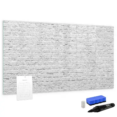Lavagna magnetica decorazione murale con stampa effetto mattoni