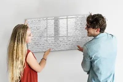 Lavagna magnetica decorazione murale con stampa effetto mattoni