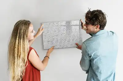 Lavagna magnetica decorazione murale con stampa effetto mattoni