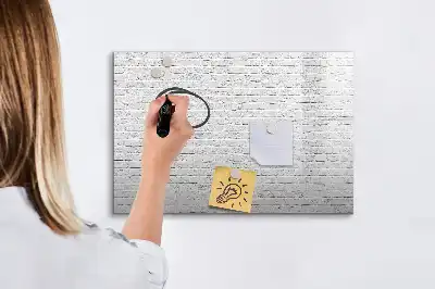 Lavagna magnetica decorazione murale con stampa effetto mattoni