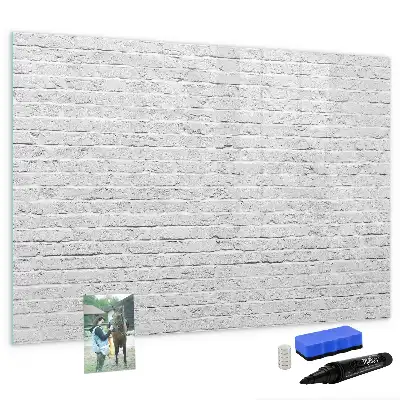 Lavagna magnetica decorazione murale con stampa effetto mattoni