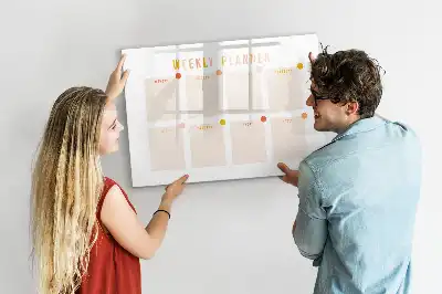 Lavagna magnetica per disegnare pianificatore settimanale