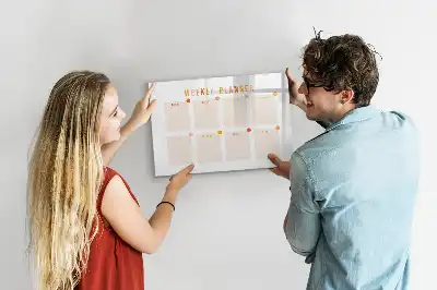Lavagna magnetica per disegnare pianificatore settimanale