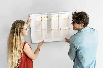 Lavagna magnetica per disegnare pianificatore settimanale