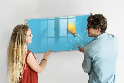 Lavagna magnetica per scrivere con motivo a lampadina