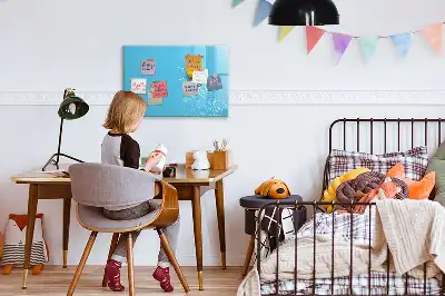 Lavagna magnetica per scrivere con motivo a lampadina
