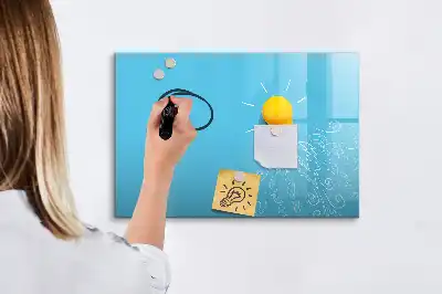 Lavagna magnetica per scrivere con motivo a lampadina