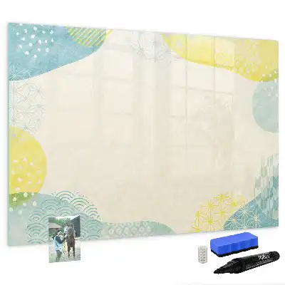 Lavagna magnetica per disegnare con cornice decorata