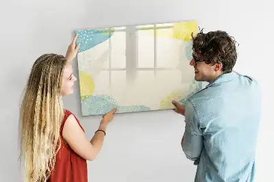 Lavagna magnetica per disegnare con cornice decorata