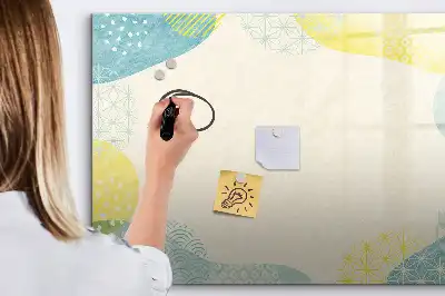 Lavagna magnetica per disegnare con cornice decorata