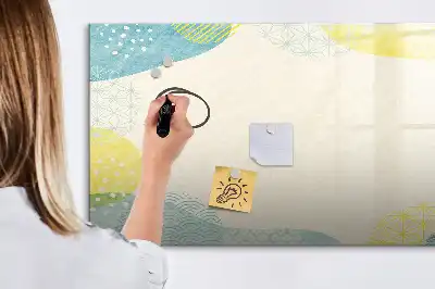 Lavagna magnetica per disegnare con cornice decorata