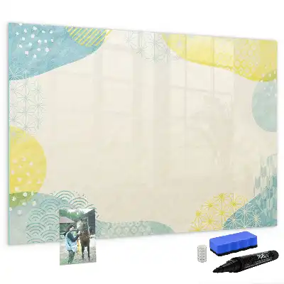 Lavagna magnetica per disegnare con cornice decorata