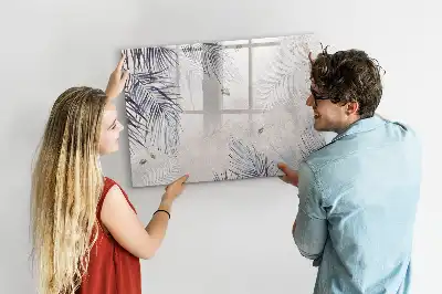 Lavagna magnetica decorazione a forma di foglia di palma