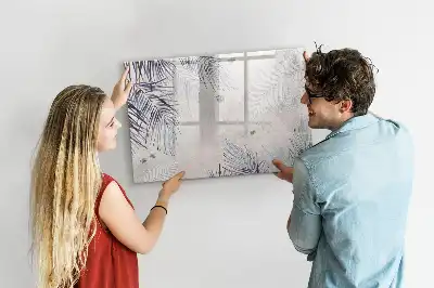 Lavagna magnetica decorazione a forma di foglia di palma