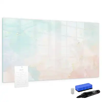 Lavagna magnetica con design in marmo ad acquerello