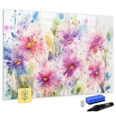 Lavagna magnetica per disegnare motivo fiori dipinti