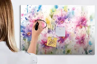 Lavagna magnetica per disegnare motivo fiori dipinti