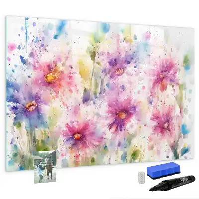 Lavagna magnetica per disegnare motivo fiori dipinti