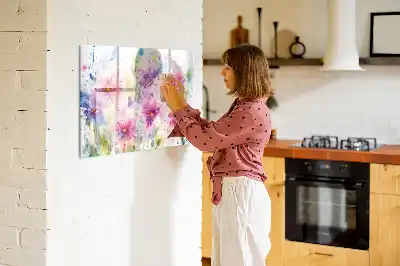 Lavagna magnetica per disegnare motivo fiori dipinti