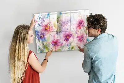 Lavagna magnetica per disegnare motivo fiori dipinti