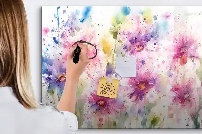 Lavagna magnetica per disegnare motivo fiori dipinti