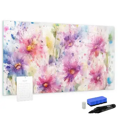 Lavagna magnetica per disegnare motivo fiori dipinti
