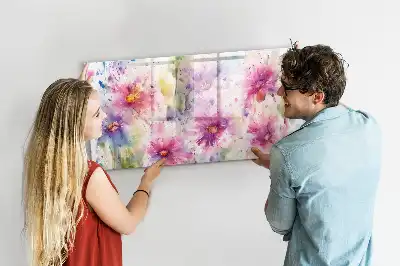 Lavagna magnetica per disegnare motivo fiori dipinti